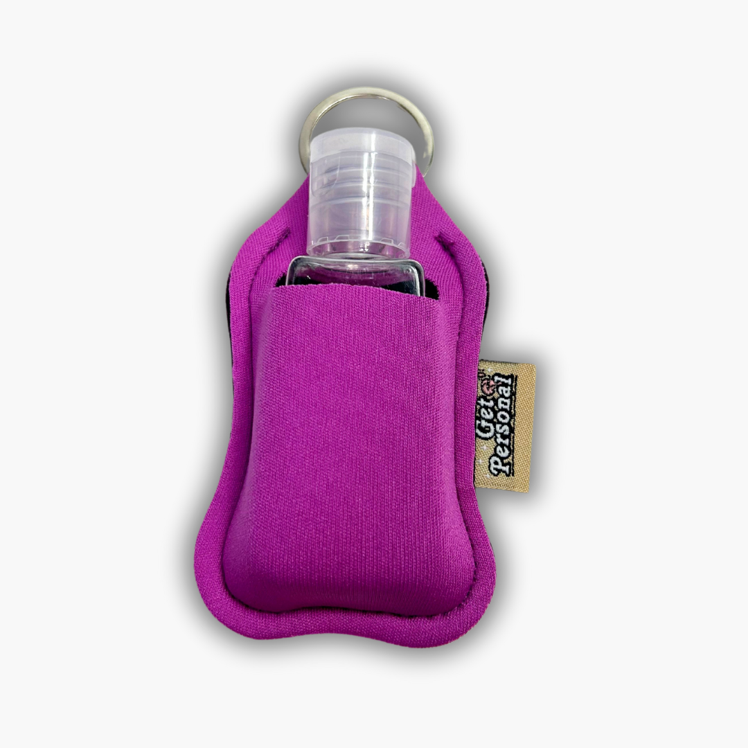 Plain Keyring clip on pouch & sanitiser bottle/farbgel pouch