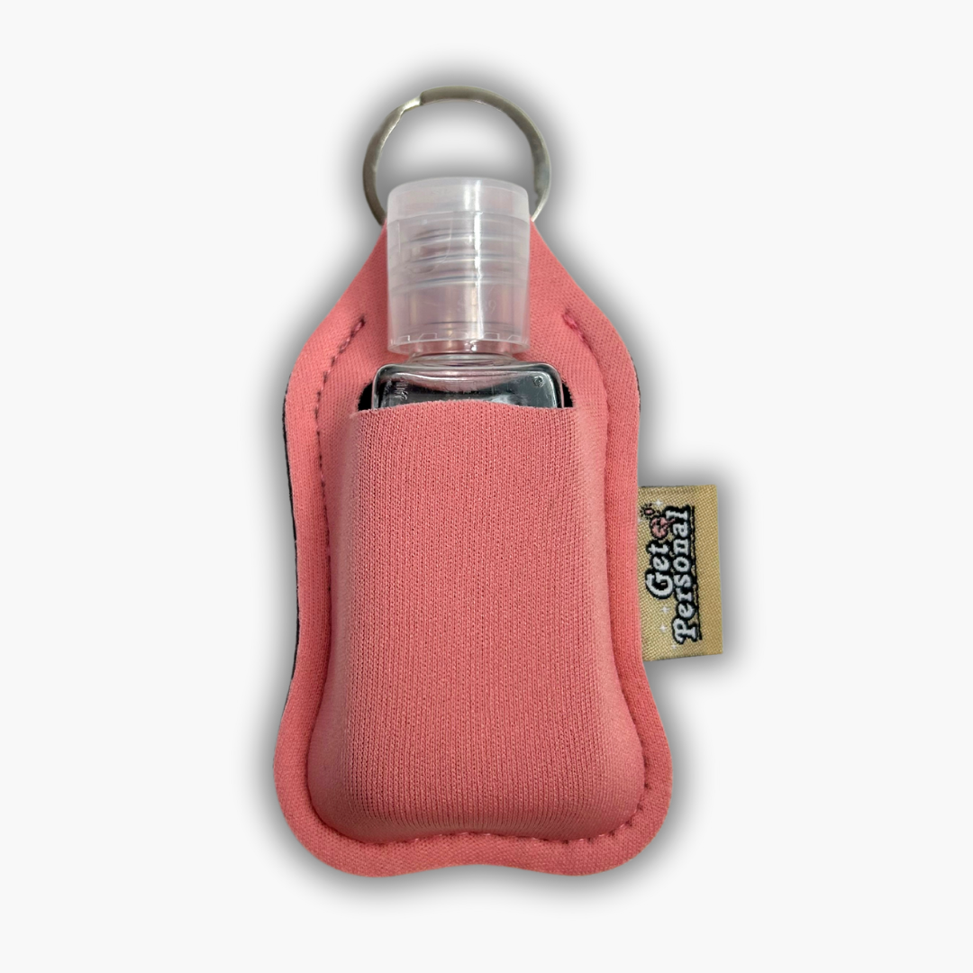 Plain Keyring clip on pouch & sanitiser bottle/farbgel pouch