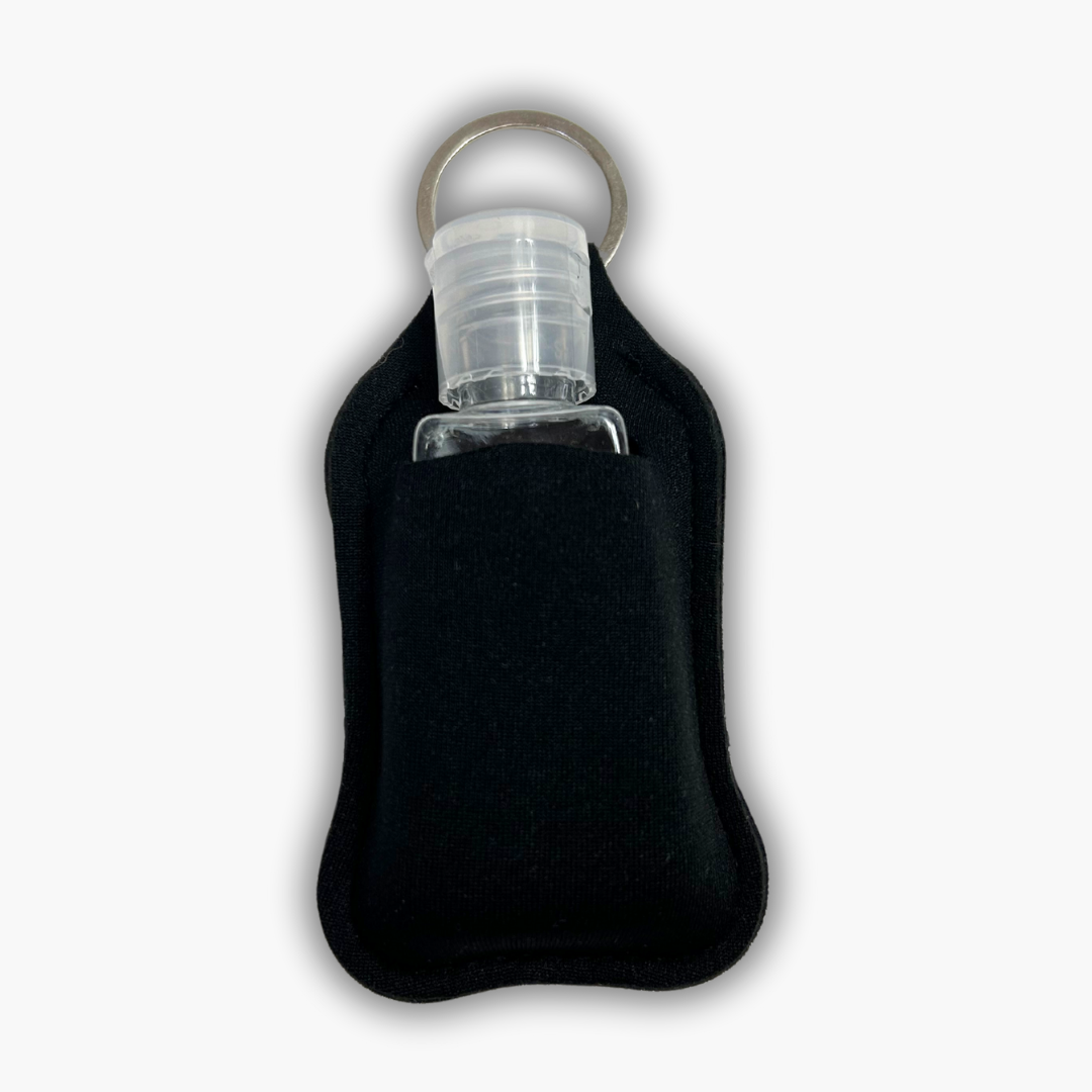 Plain Keyring clip on pouch & sanitiser bottle/farbgel pouch