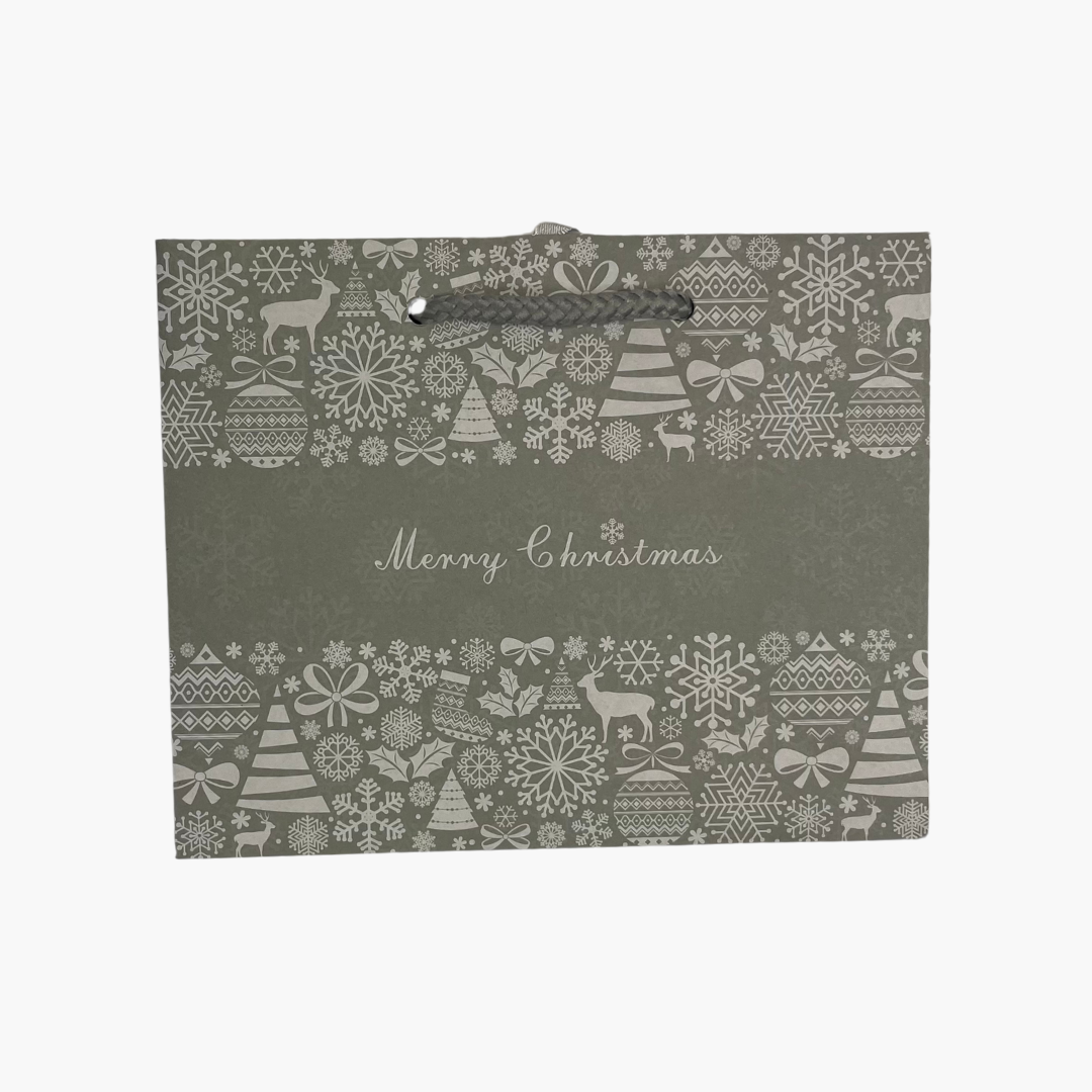 Grey Christmas Gift Bag