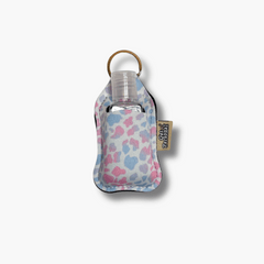 Patterned Keyring clip on pouch & sanitiser bottle/Farbgel case