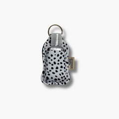 Patterned Keyring clip on pouch & sanitiser bottle/Farbgel case